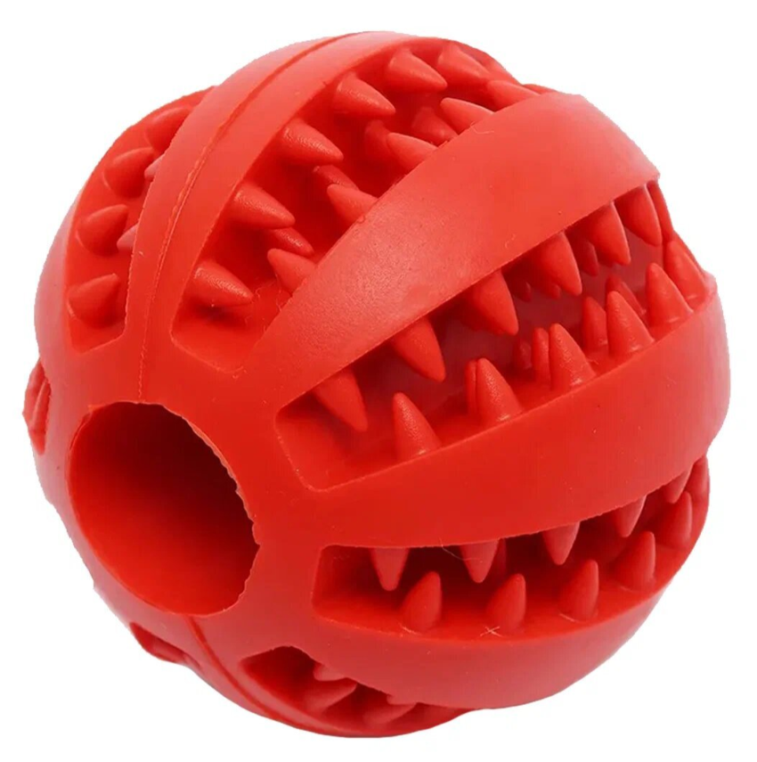 Игрушка МЯЧ-ЗУБОЧИСТКА-КОРМУШКА M 6,5см Rich Breed