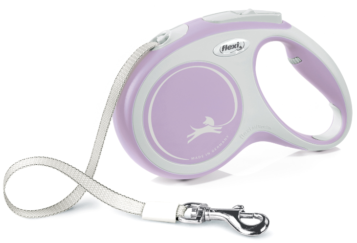 flexi рулетка NEW LINE Comfort M (до 25 кг) лента 5 м серый/черный