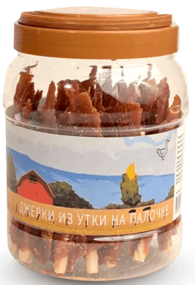 Лакомство для собак всех пород Nord Farm утиные джерки на палочке 700 г