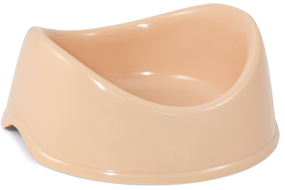 Миска для кошек и собак Triol пластиковая "Бисквит", 0,4л. Бежевая