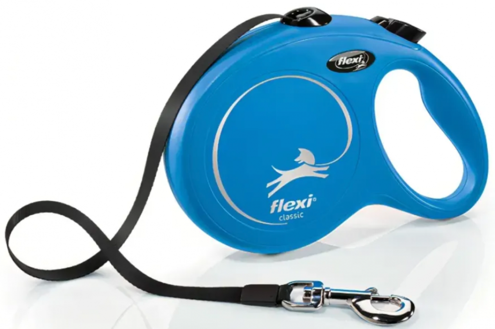 Рулетка Flexi New Classic М лента 5 м до 25 кг Синий