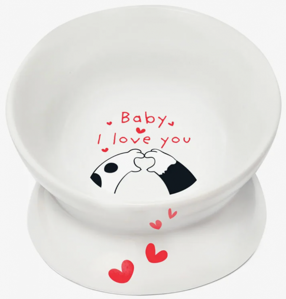 Миска Триол керамическая на ножке "С любовью", 0,12л