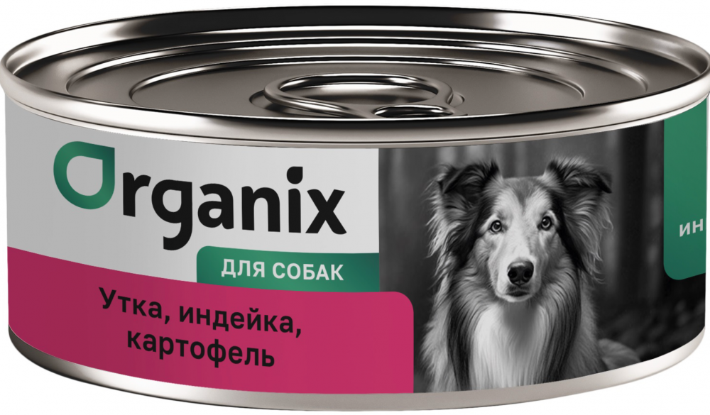 Консервы Organix Утка, индейка и картофель для собак 100 г: ПАШТЕТ