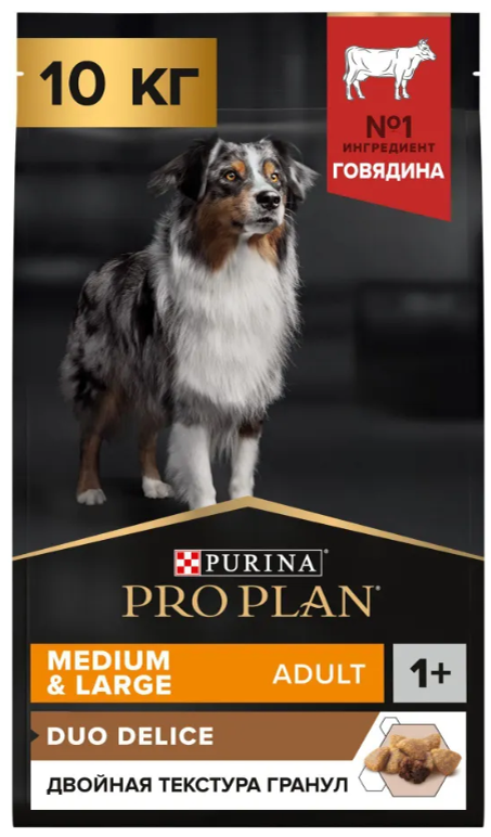 Корм Purina Pro Plan Duo Délice для взрослых собак с говядиной и рисом