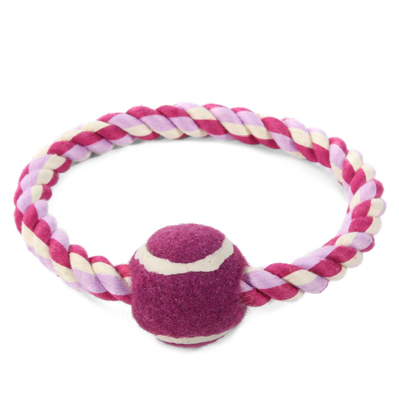 Игрушка MINI DOGS для собак мелких пород &quot;Веревка-кольцо, мяч&quot;, d38/120мм