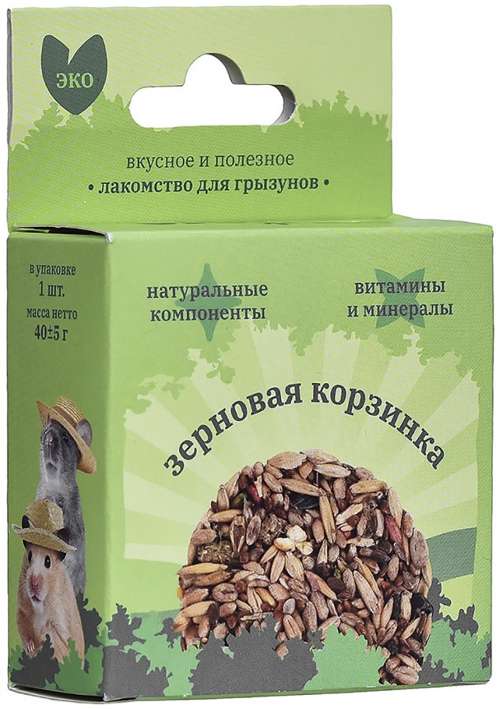 MR.Crisper Лакомство для грызунов, зерновая корзинка, 40 г