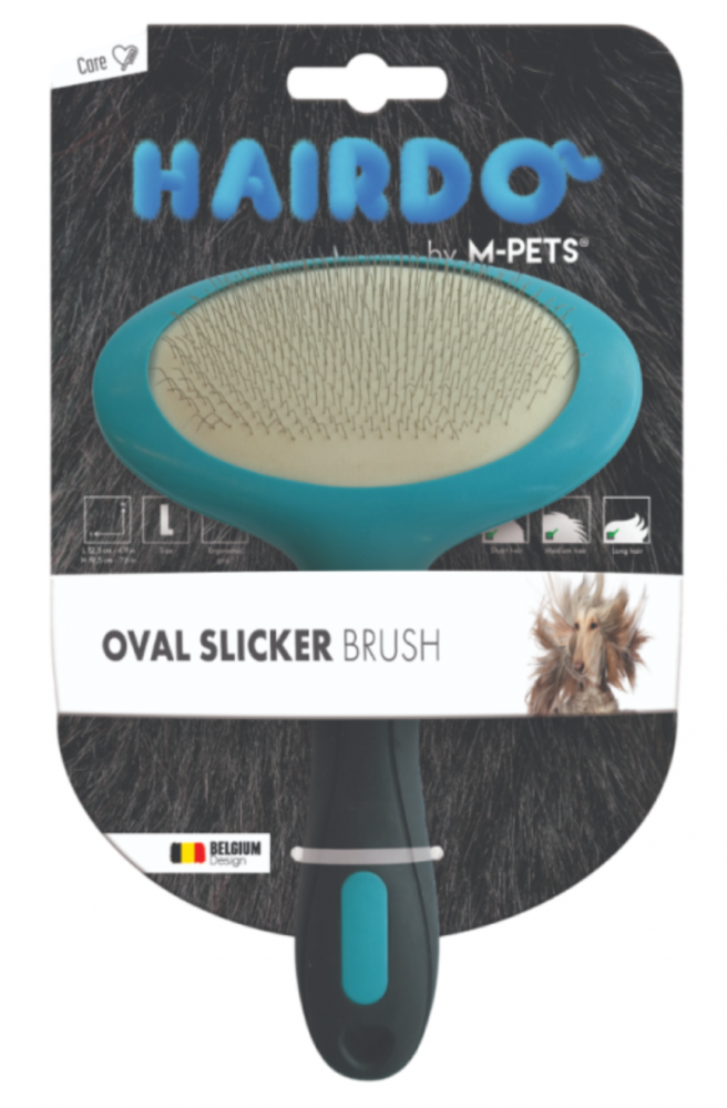 M-PETS Щетка-сликер (пуходерка) Slicker Brush OVAL, овальная, размер L, 12,5х19,5 см