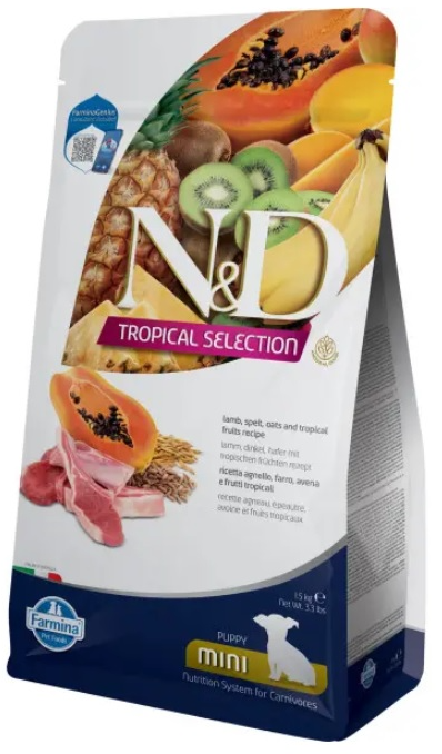 Корм Farmina N&D Tropical Selection Lamb (низкозерновой) для ЩЕНКОВ малых пород, с ягнёнком 1,5 кг