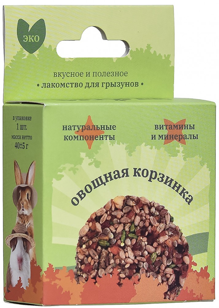 MR.Crisper Лакомство для грызунов, зерновая корзинка, 40 г