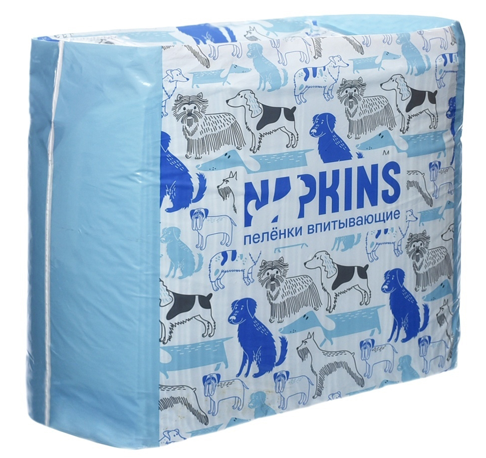 Napkins ГЕЛЕВЫЕ пеленки для собак, 60х40 см, 5 шт