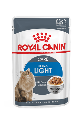 Влажный корм для кошек Royal Canin Ultra Light кусочки в соусе,низкокалорийный 85 г
