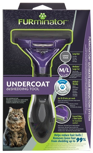 Расческа для кошек Furminator больших длинношерстных пород M/L