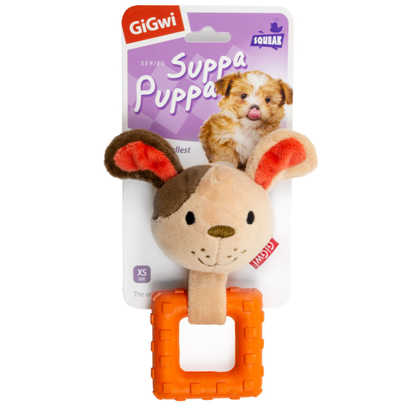GiGwi, серия SUPPA PUPPA, игрушка для маленьких собак Собачка, с пищалкой, 15 см