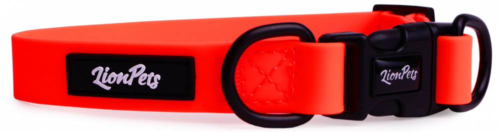 Ошейник из биотана LionPets с пластиковой пряжкой LPO-00530-4 (Оранжевый) (Размер M обхват шеи 25-40 см, ширина 2,0 см)