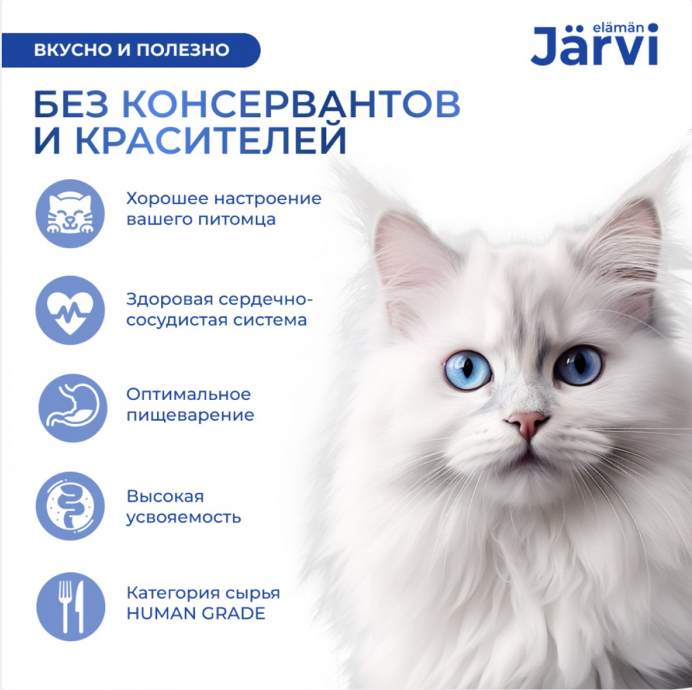 Консерва Jarvi Стерил Лососем (ламистер) для стерилизованных кошек 100 г: ПАШТЕТ