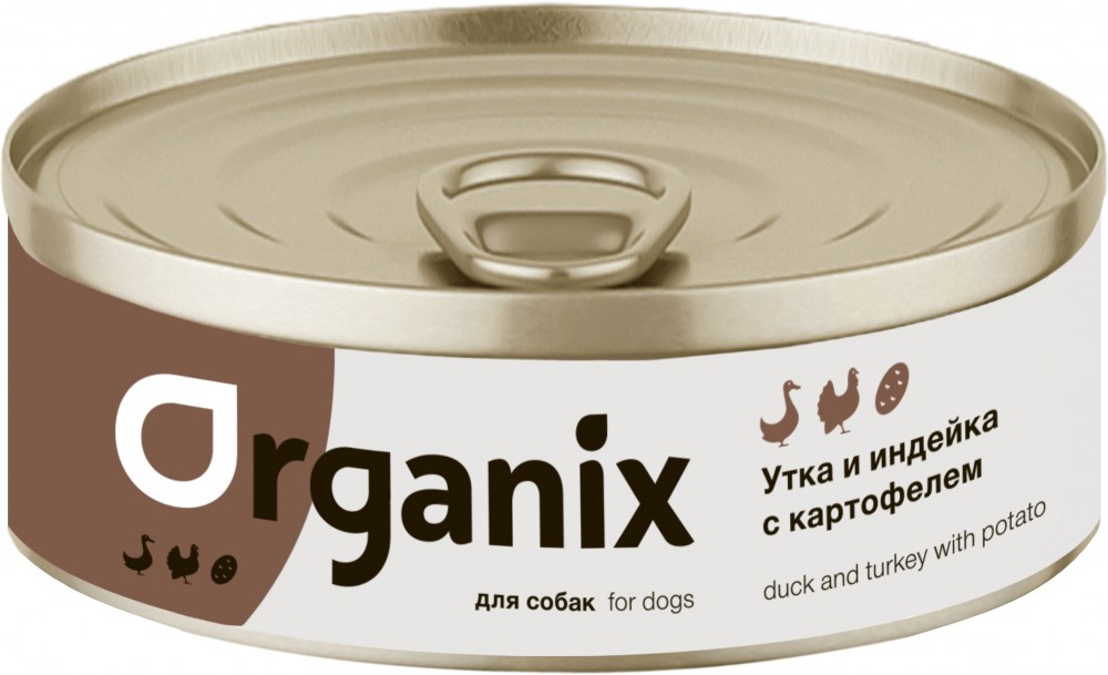 Консервы Organix Утка, индейка и картофель для собак 100 г: ПАШТЕТ