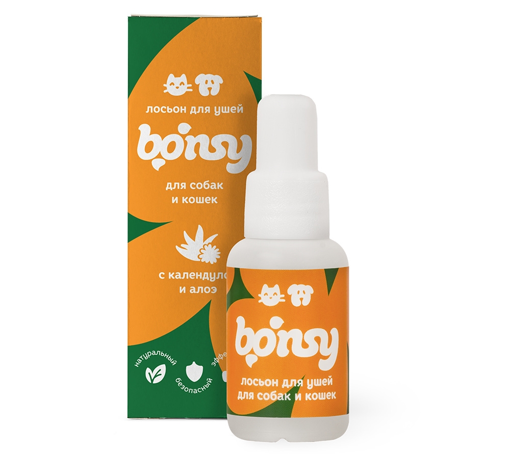 Лосьон Bonsy для очистки ушей кошек и собак, 30 мл
