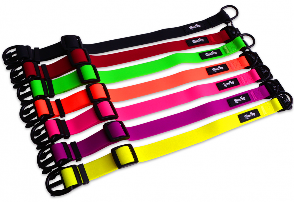 Ошейник из биотана LionPets с пластиковой пряжкой LPO-00530-2 (Красный) (Размер S обхват шеи 19-28 см, ширина 2,0 см)