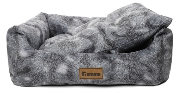 Лежанка для животных прямоугольная &laquo;Дымка&raquo; S, серая, 420*400*150мм