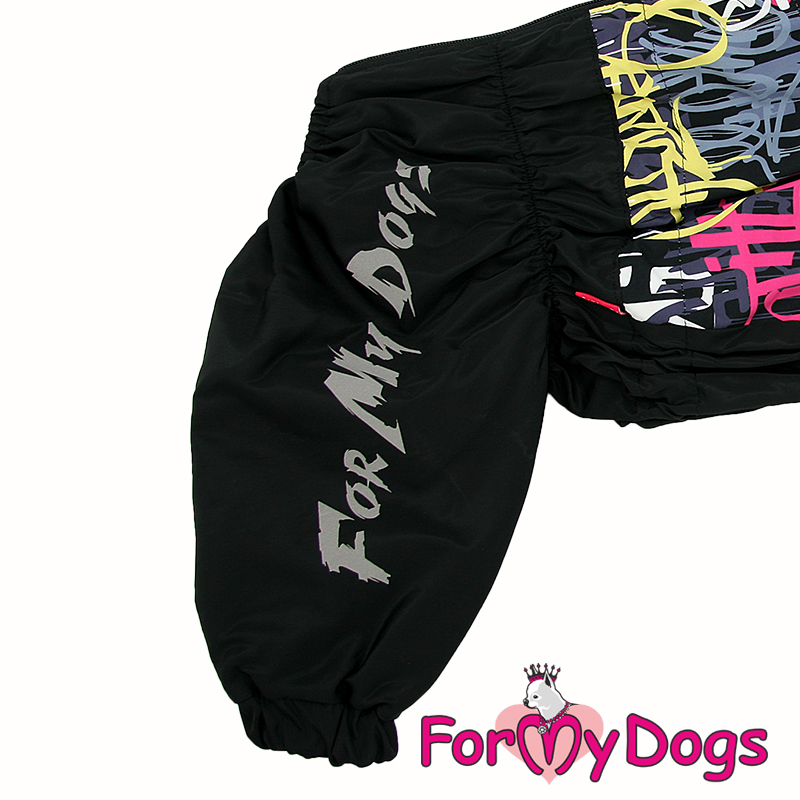FForMyDogs Комбинезон ДОЖДЕВИК для собак черный для мальчиков  С2 60*80 см