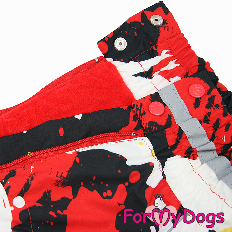 ForMyDogs Комбинезон ТЕПЛЫЙ красный для девочек B1 40*70см