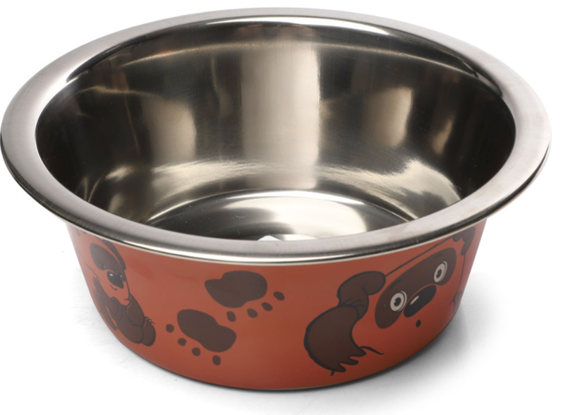 Triol СОЮЗМУЛЬТФИЛЬМ Миска для животных металлическая двойная на подставке "Пожужжим", 2*0.24л