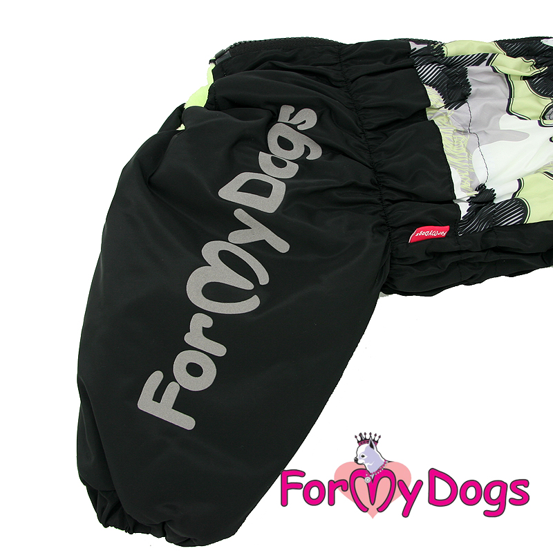 ForMyDogs Комбинезон ТЕПЛЫЙ черно-желтый камуфляж для мальчиков B3 50*80см