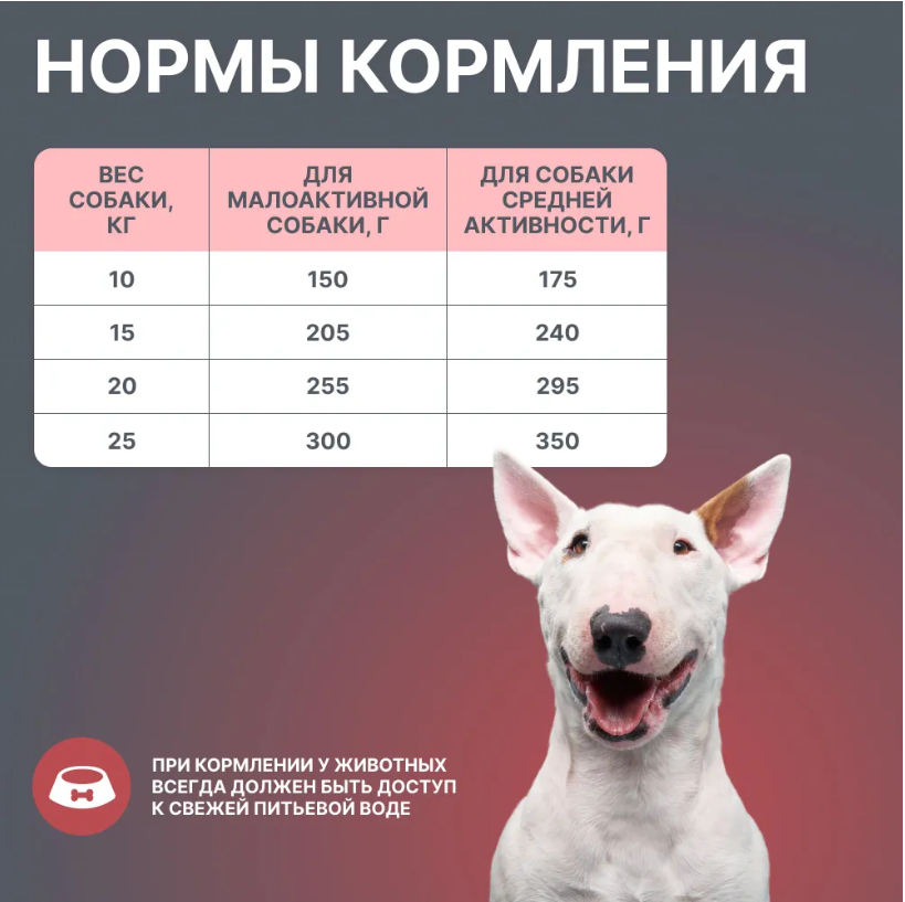 Корм BOWL WOW для собак средних пород с индейкой, курицей и свеклой