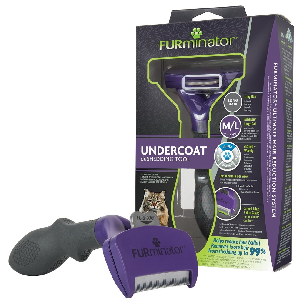 Расческа для кошек Furminator больших короткошерстных пород M/L